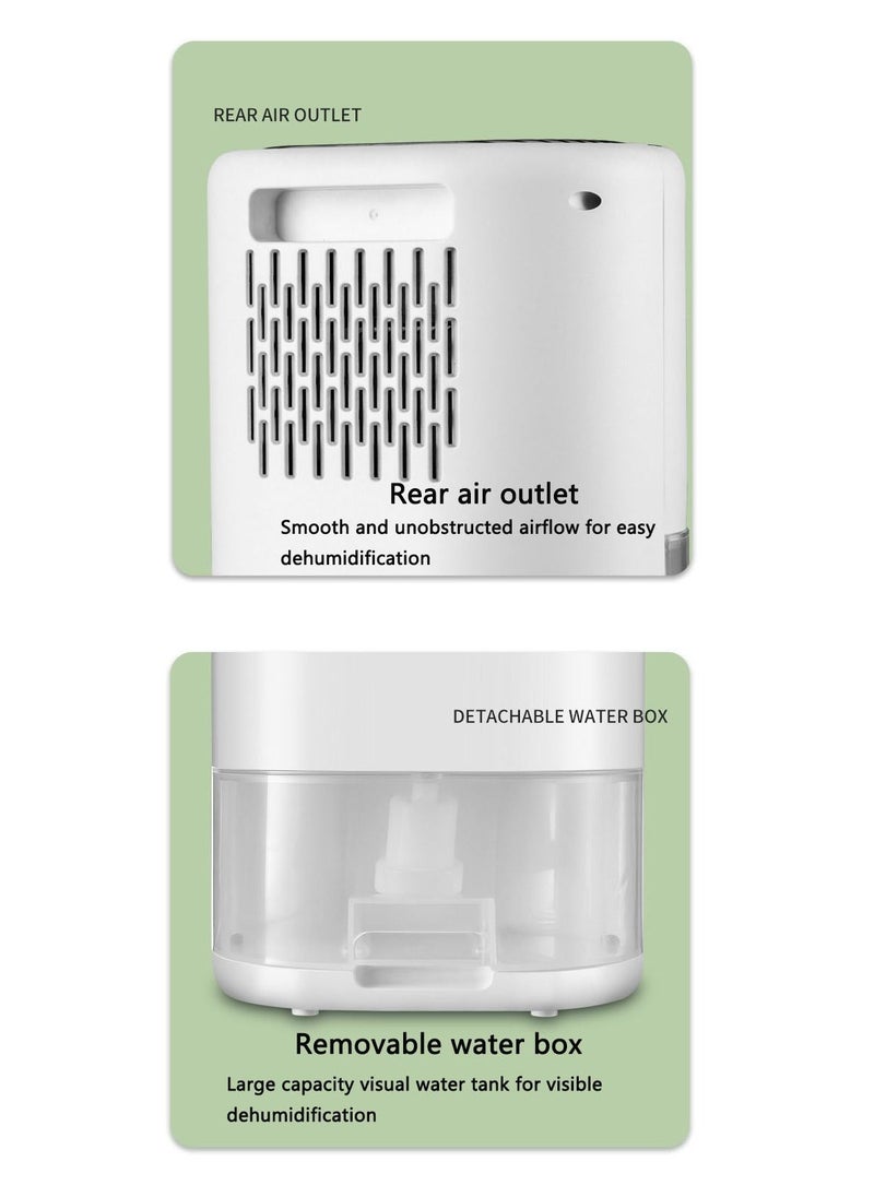 Dehumidifier Home Silent Smart Dehumidifier Mini Home Dehumidifier White