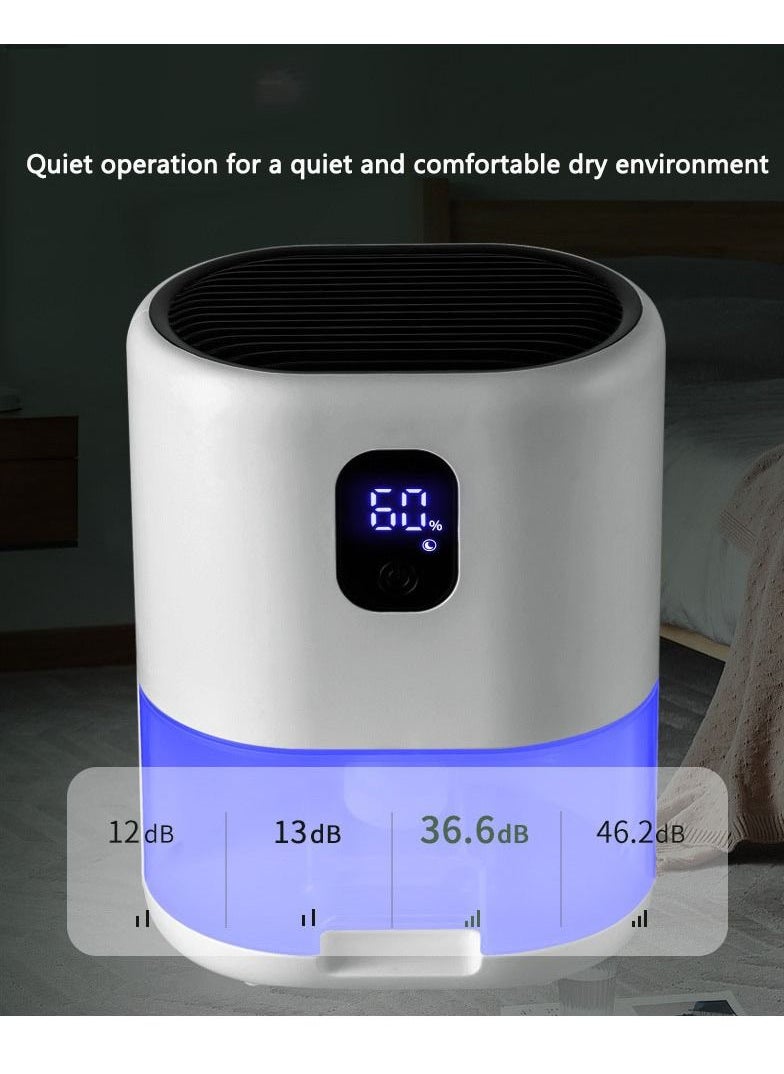 Dehumidifier Home Silent Smart Dehumidifier Mini Home Dehumidifier White