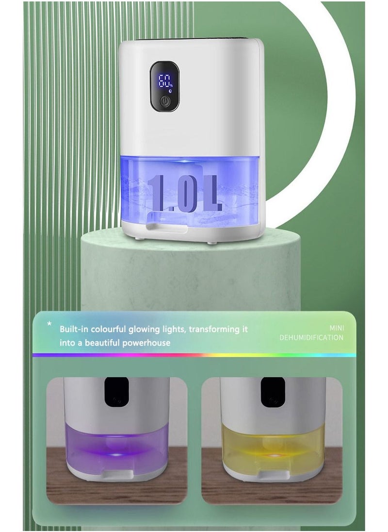 Dehumidifier Home Silent Smart Dehumidifier Mini Home Dehumidifier White