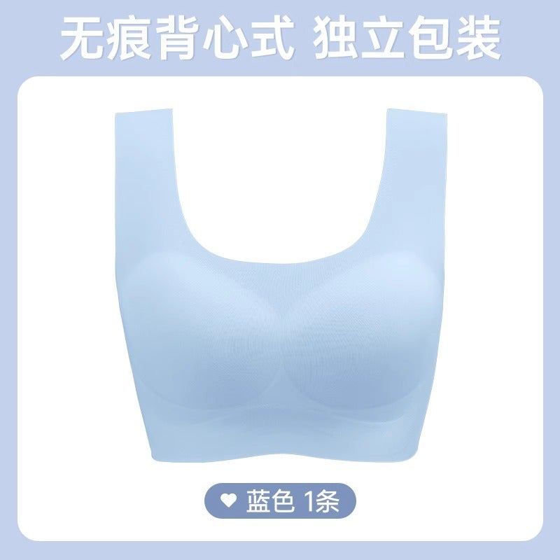 Generic Summer Womens Disposable Bra  Panties Set Smoky rain blue 1 [ice silk seamless wash-free direct wear]] 