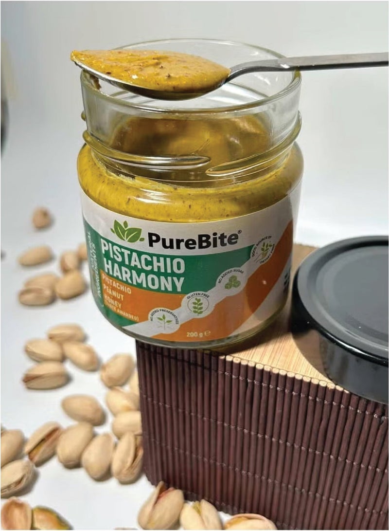 PURE BITE PureBite High Protein No Added Sugar Pistachio Harmony Spread 200g - Image 4