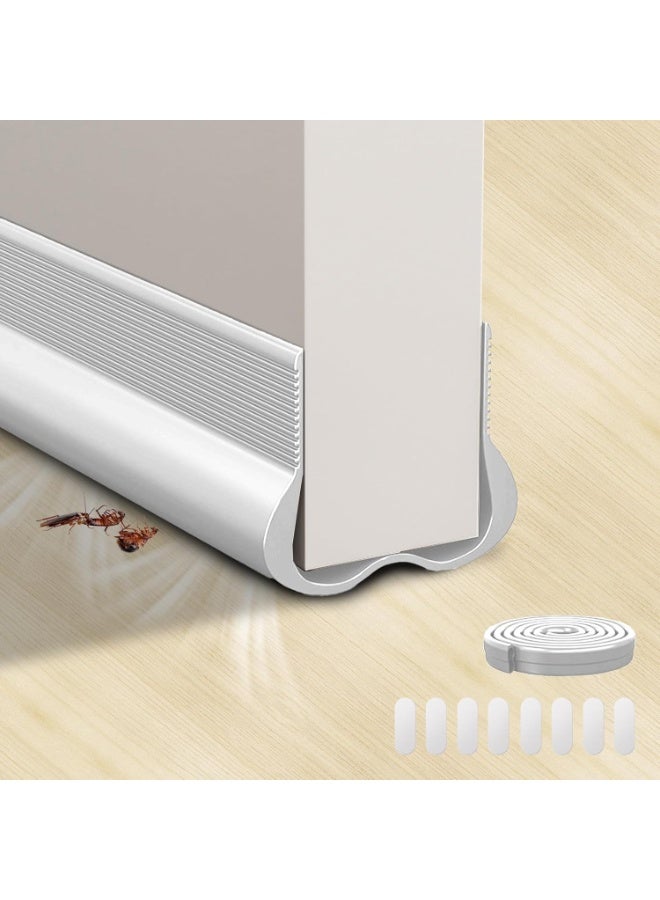 مانع تيارات الهواء للباب، مانع تسرب أسفل الباب، مانع تسرب أسفل الباب، عازل للصوت، مانعات أبواب بيضاء مقاس 36 بوصة