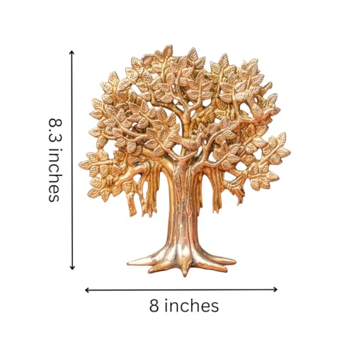 The Advitya Kalpavriksha Brass Tree Vastu Feng Shui Decorative Showpiece for Wealth Good Luck Success| Festive Decor Diwali Gift Home Decoration Item for Living Room (9 in.) - Image 5