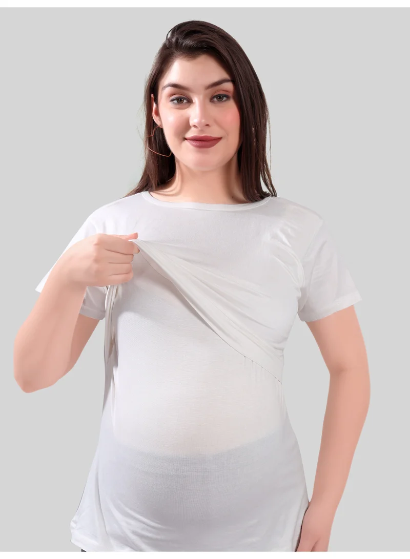 TUMMY TUMMY Pack of 3 Double Layer Maternity & Nursing Pull On top