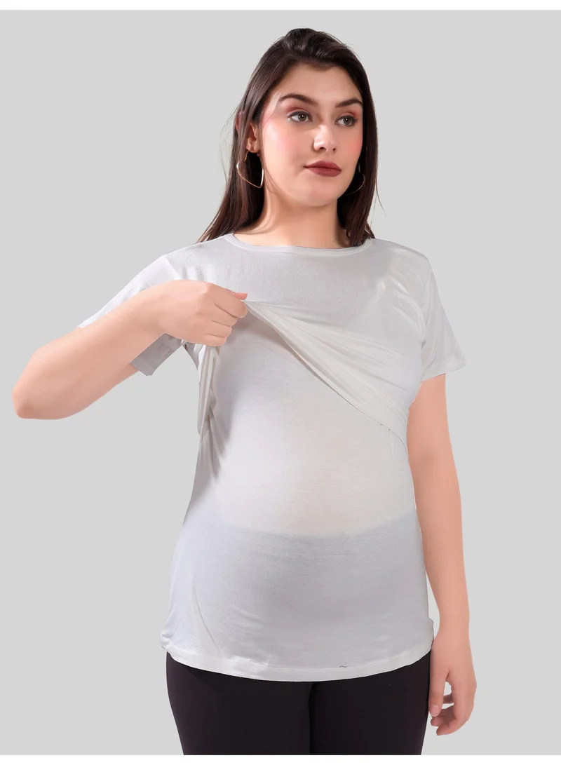 TUMMY TUMMY Pack of 3 Double Layer Maternity & Nursing Pull On top