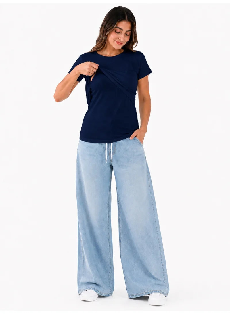 TUMMY  TUMMY Pack of 3 Double Layer Maternity & Nursing Pull On top  | Best Price UAE