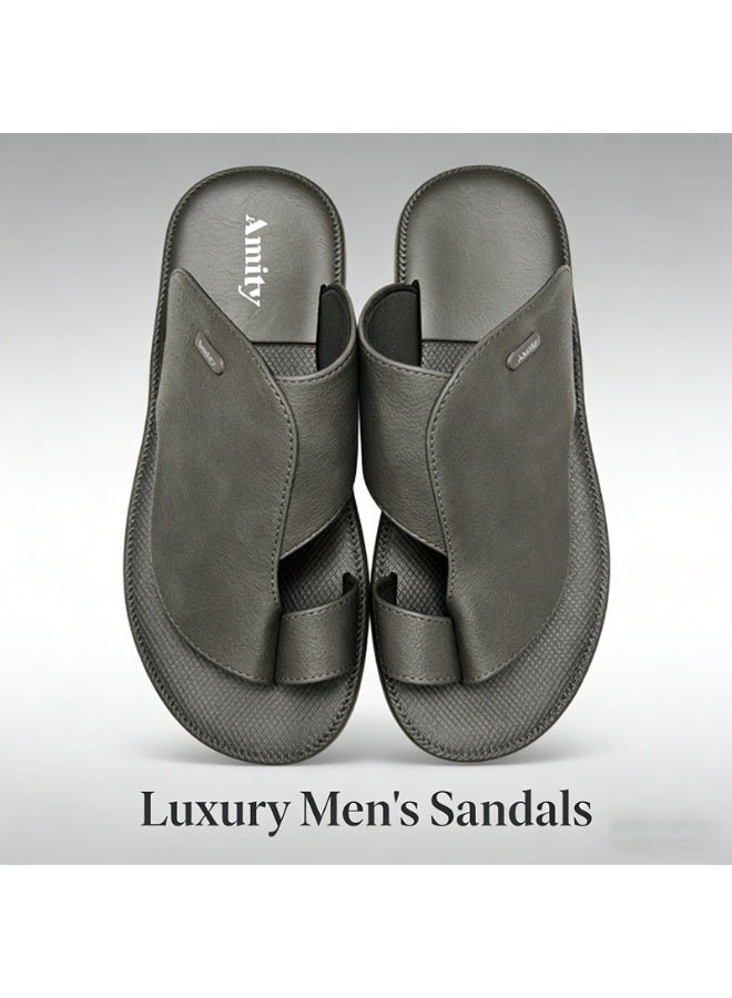 Stylish Men Slippers, Unique Splicing Detail Comfortable Summer Slip On Slides - Image 4
