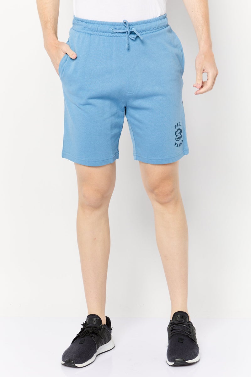 Paul Frank شورتات أساسية بطبعة جرافيك للرجال، زرقاء - Image 1