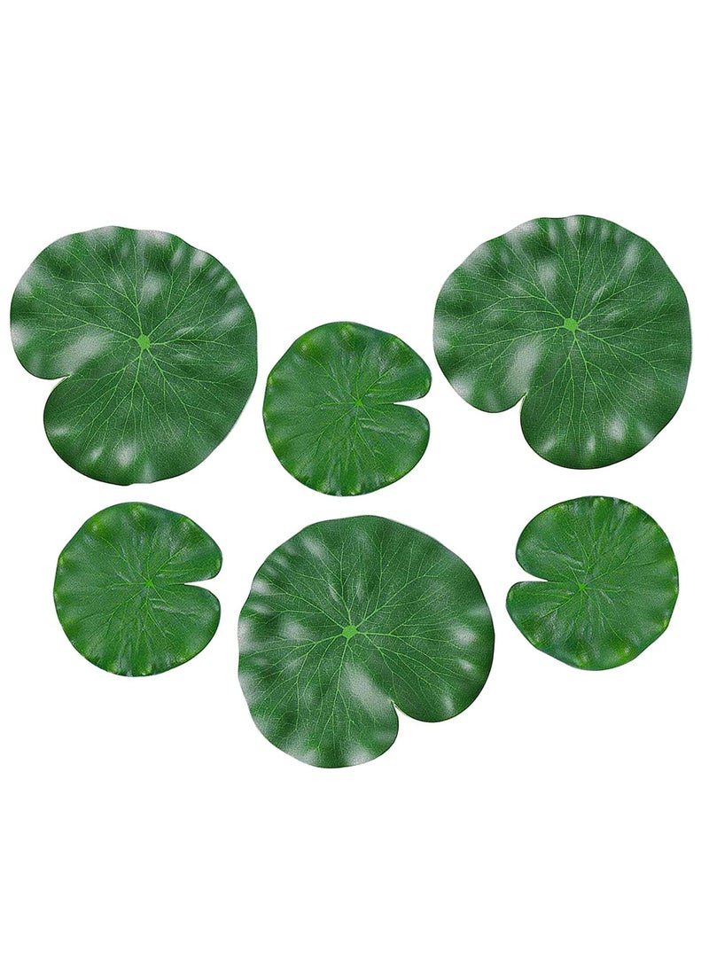 SUNSAR 6 Pcs Artificial Lotus Leaves , Floating Foam Material, for Home Garden Ponds Pool Landscape Decoration - Image 1