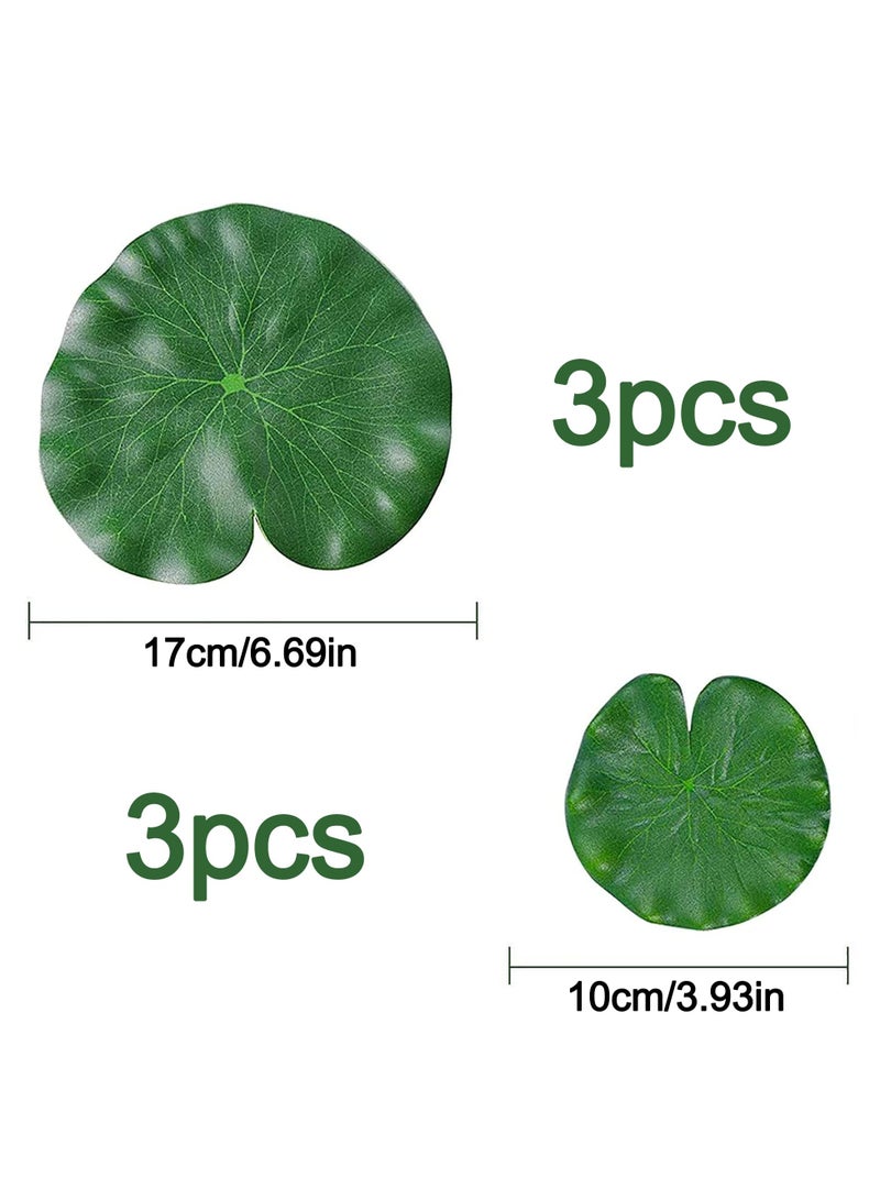 SUNSAR 6 Pcs Artificial Lotus Leaves , Floating Foam Material, for Home Garden Ponds Pool Landscape Decoration - Image 3