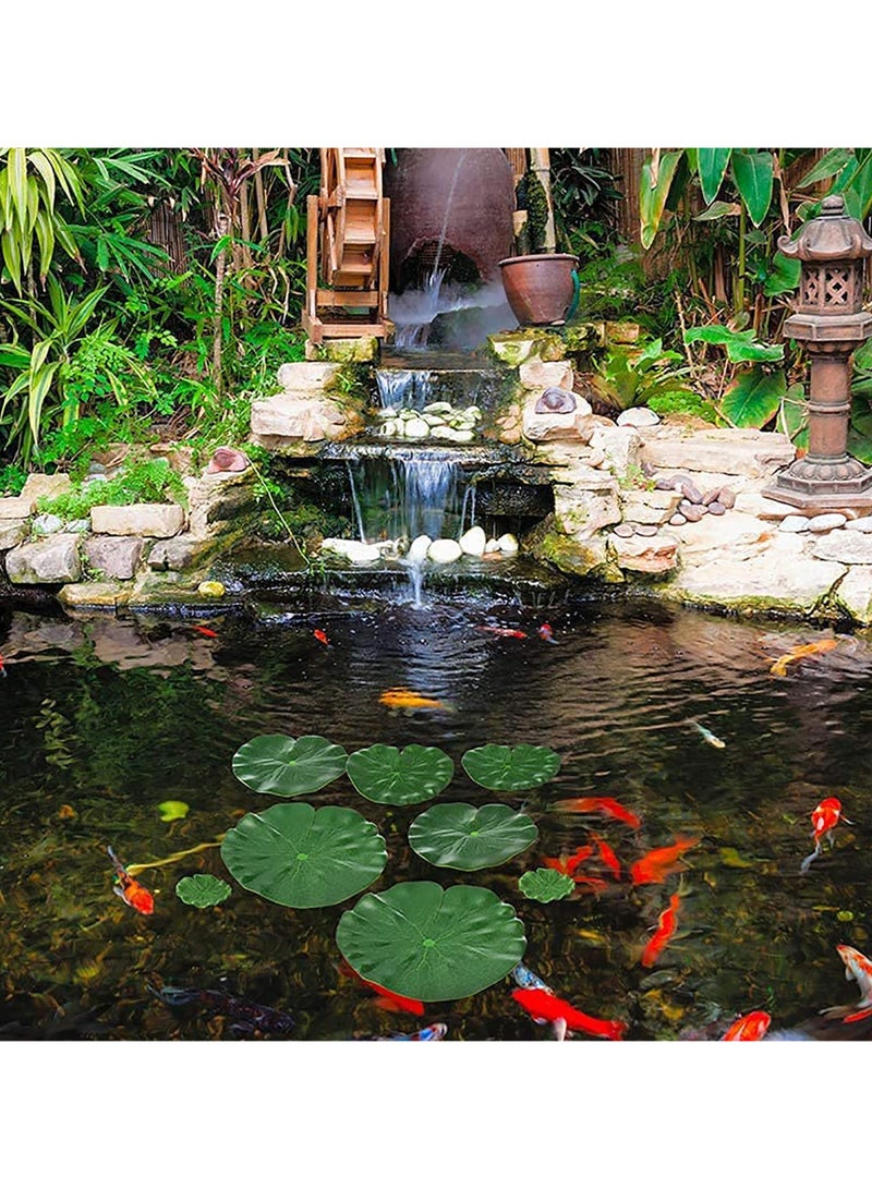 SUNSAR 6 Pcs Artificial Lotus Leaves , Floating Foam Material, for Home Garden Ponds Pool Landscape Decoration - Image 4