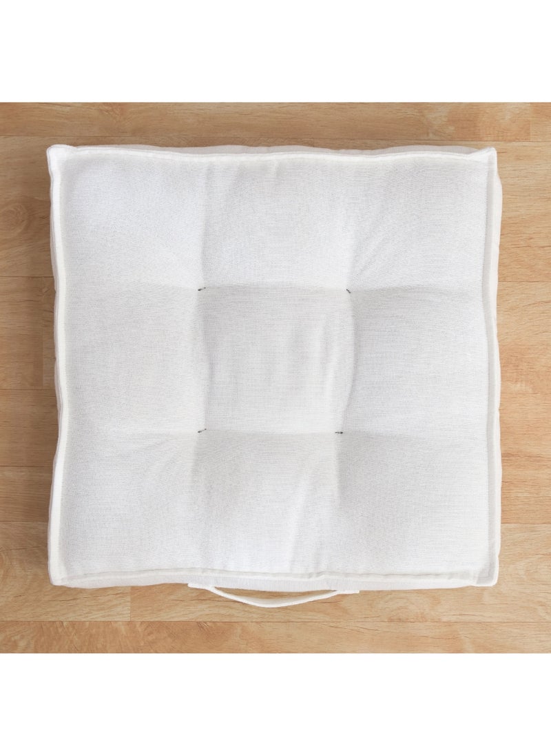 Home Box Atlanta Ezra Ribbed Floor Cushion 48 x 10 x 48 cm  - Image 2