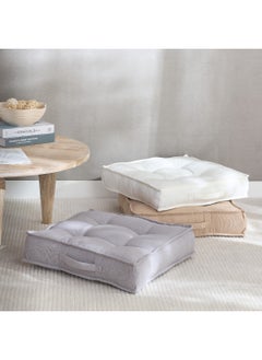 Home Box Atlanta Ezra Ribbed Floor Cushion 48 x 10 x 48 cm  - Image 5