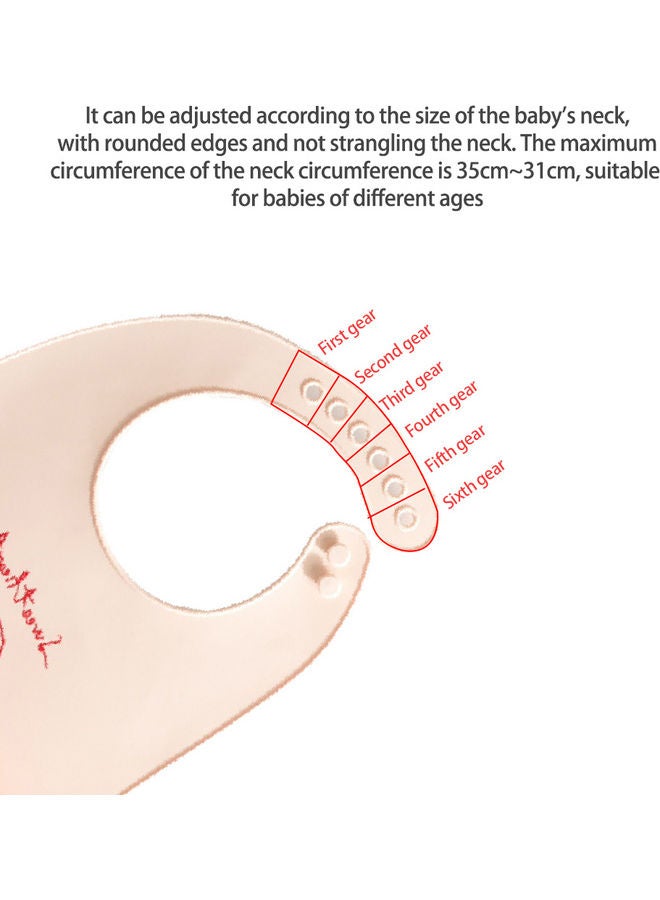 Baby Silicone Bib  With Waterproof Saliva Pocket - Image 4