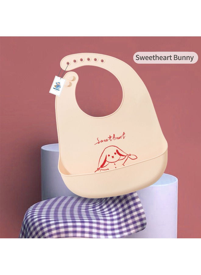 Baby Silicone Bib  With Waterproof Saliva Pocket - Image 2