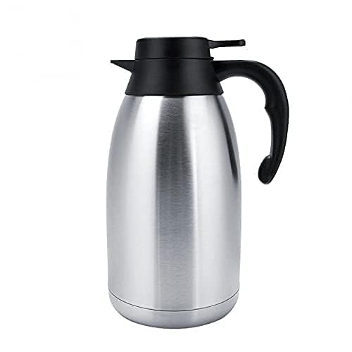 MUGATH 2 Liter Stainless Steel Coffee PotVacuum Jug Double Walled Vacuum Insulated Coffee Pot Beverages Dispenser for Hot Cold Drinks Water Tea MilkWater JugThermos Vacuum Flask - Image 1