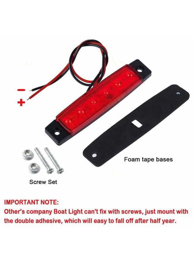 Shangyuan Navigation Lights, LED Boat Light for Bow Light, Marine Led Lights Strip for Kayak Pontoon Boat Dinghy Yacht Vessel Catamaran, with Screw Set & Foam Tape Bases, 2PCS Red and 2PCS Green - Image 3