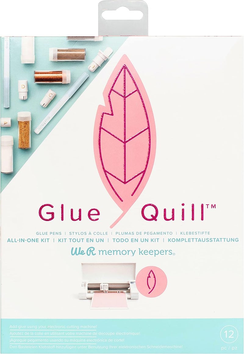 We R Memory Keepers Glue Quill Starter Kit - All-in-One Crafting Set with Glue Pens and Glitter - Image 1