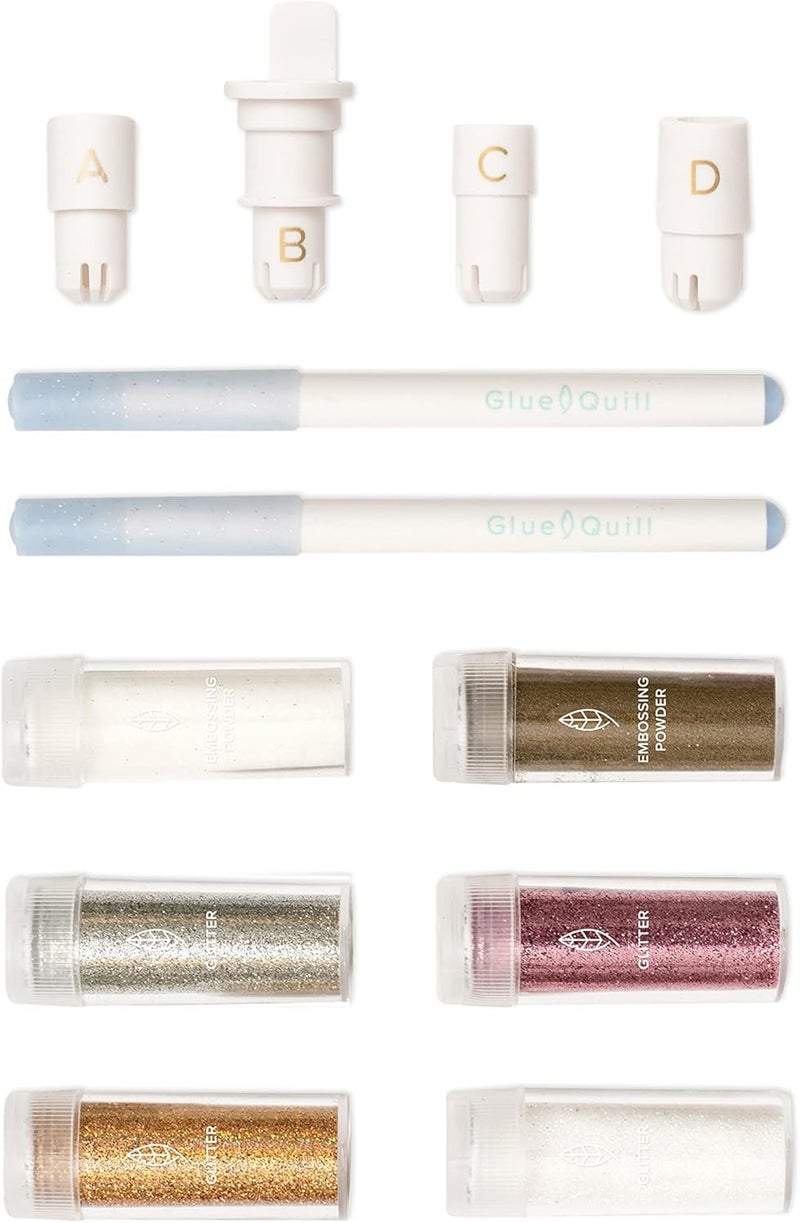 We R Memory Keepers Glue Quill Starter Kit - All-in-One Crafting Set with Glue Pens and Glitter - Image 3