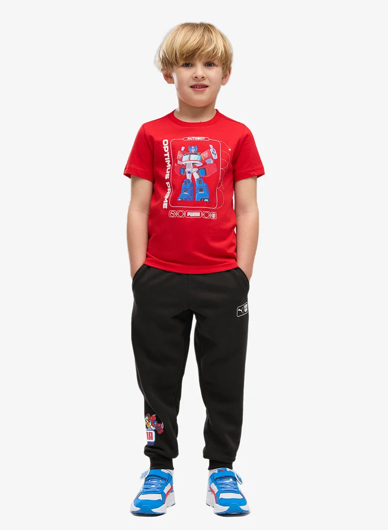 Puma For All Time Red Kids Transformers Graphic T-Shirt  | Best Price UAE
