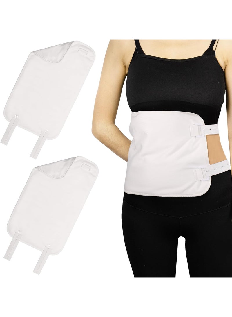 general 2 Piece Castor Oil Pack - Reusable Organic Castor Oil Pack Sets Liver Detox Women's Gift - Castor Oil Packs Compressed with Storage Bag for Constipation Inflammation Helps Sleep, White, Oil Not Included - Image 1