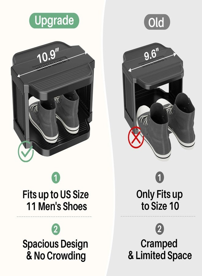 Kitstorack 8-Tier Vertical Plastic Shoe Rack, Freestanding Stackable Storage Organizer for Small Closets and Tight Spaces - Image 2