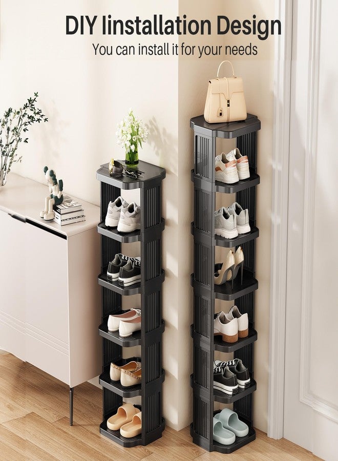 Kitstorack 8-Tier Vertical Plastic Shoe Rack, Freestanding Stackable Storage Organizer for Small Closets and Tight Spaces - Image 5