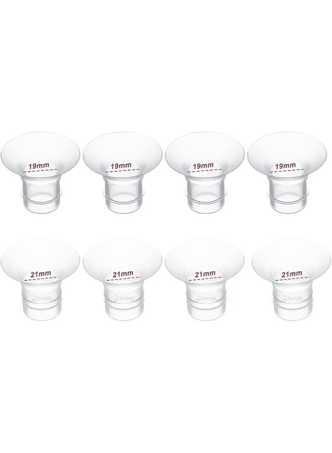 جيموانج 8PCS Flange Inserts 19mm/21mm Compatible with Various Breast Pumps - Image 1