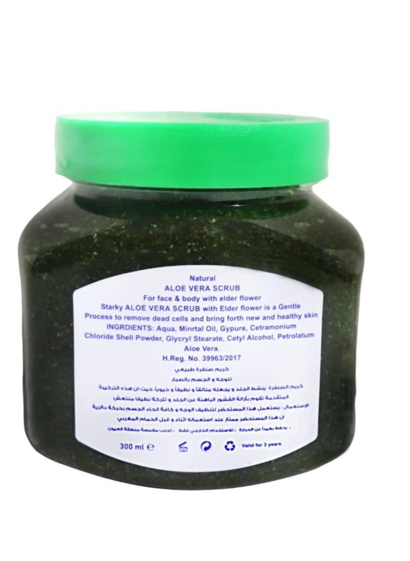 Starky Starky Face and Body Scrub Cream for Deep Cleansing of the Skin with Aloe Vera Extract for All Skin Types - 300 ml  - Image 2