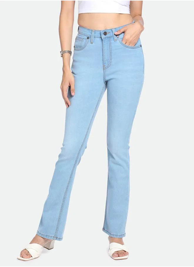 دينيس لينغو DL Woman Bootcut High-Rise Clean Look Light Fade Stretchable Jeans