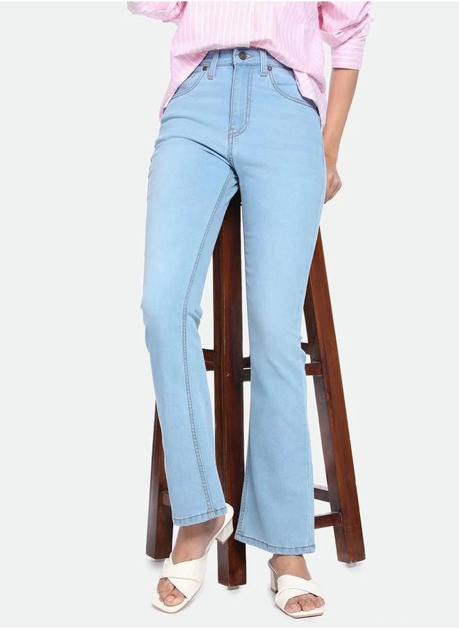 دينيس لينغو DL Woman Bootcut High-Rise Clean Look Light Fade Stretchable Jeans