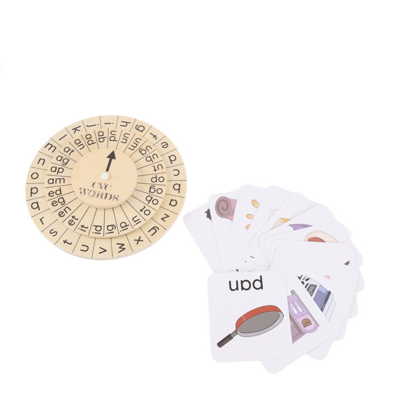 Robust Maple Wood Cvc Word Game 26 Letter Spelling Playful Rotating Design - Early Learning Spelling Toy for Toddlers Home Or School Use - Image 4