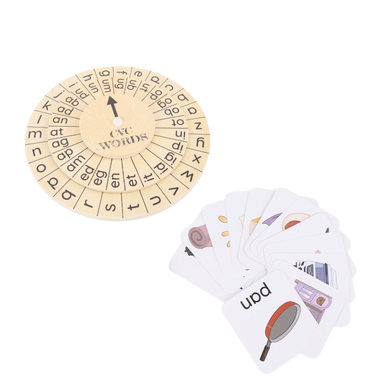 Robust Maple Wood Cvc Word Game 26 Letter Spelling Playful Rotating Design - Early Learning Spelling Toy for Toddlers Home Or School Use - Image 5