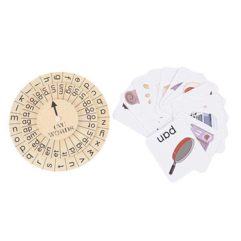 Robust Maple Wood Cvc Word Game 26 Letter Spelling Playful Rotating Design - Early Learning Spelling Toy for Toddlers Home Or School Use - Image 2