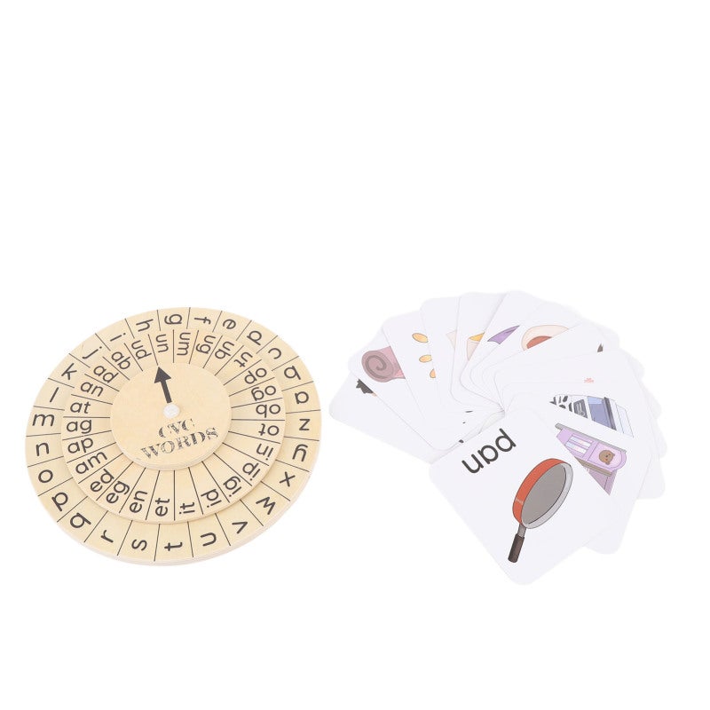 Robust Maple Wood Cvc Word Game 26 Letter Spelling Playful Rotating Design - Early Learning Spelling Toy for Toddlers Home Or School Use - Image 3