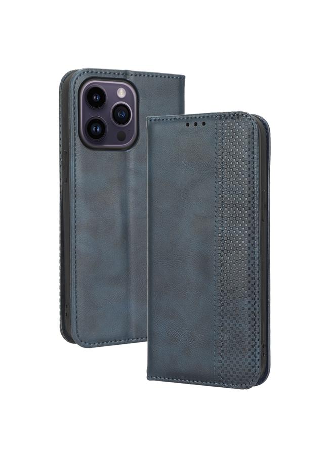 S-TOP Case For iPhone 14 Pro Magnetic Buckle Retro Texture Leather Phone Case - Image 2