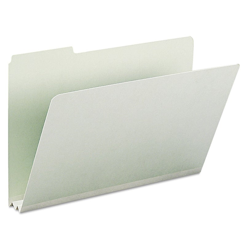 Smead Pressboard File Folder, 1/3-Cut Tab, 2" Expansion, Legal Size, Gray/Green, 25 per Box (18234) - Image 3