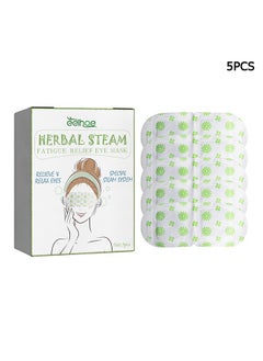 Steam Eye Mask 5 Packs, Herbal Self-Heating Eye Mask, SPA Warm Eye Mask, Disposable Heated Sleep Eye Mask for Dry Eyes, Dark Circles, Puffy Eyes, Puffiness, Relief Stress Eye Fatigue, Migraine