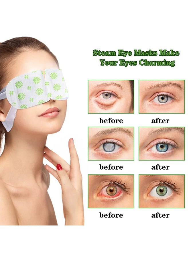 EELHOE - Steam Eye Mask 5 Packs, Herbal Self-Heating Eye Mask, SPA Warm Eye Mask, Disposable Heated Sleep Eye Mask for Dry Eyes, Dark Circles, Puffy Eyes, Puffiness, Relief Stress Eye Fatigue, Migraine - Image 1