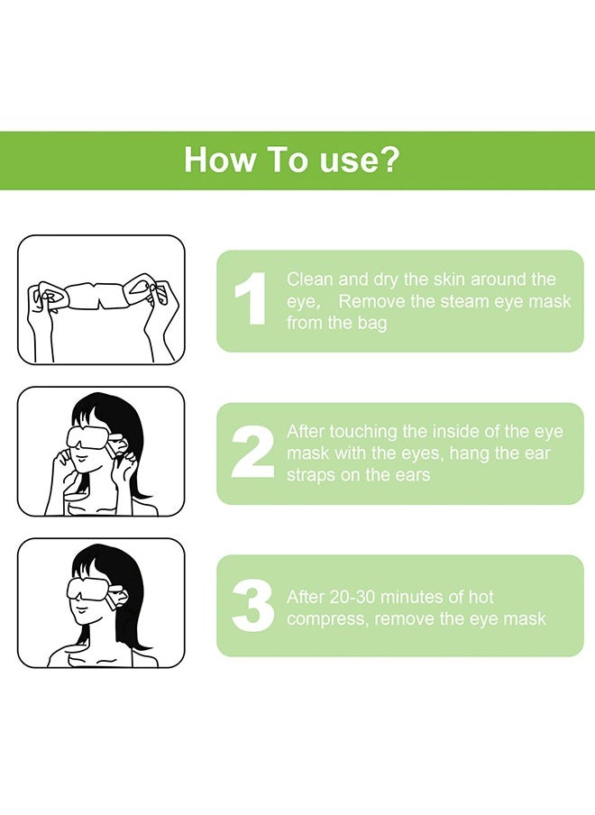 EELHOE - Steam Eye Mask 5 Packs, Herbal Self-Heating Eye Mask, SPA Warm Eye Mask, Disposable Heated Sleep Eye Mask for Dry Eyes, Dark Circles, Puffy Eyes, Puffiness, Relief Stress Eye Fatigue, Migraine - Image 1