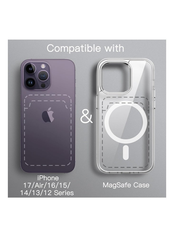 Sinjimoru Magnetic Card Wallet, Premium Vegan Leather Phone Wallet for MagSafe  Holder Compatible with iPhone 17 16 15 14 13 12 Series. Black - Image 2