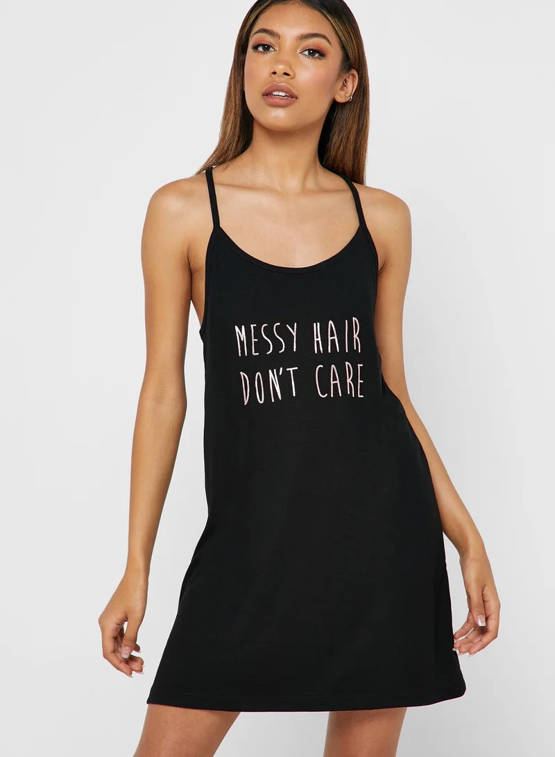 Boux Avenue Slogan Strappy Night Dress