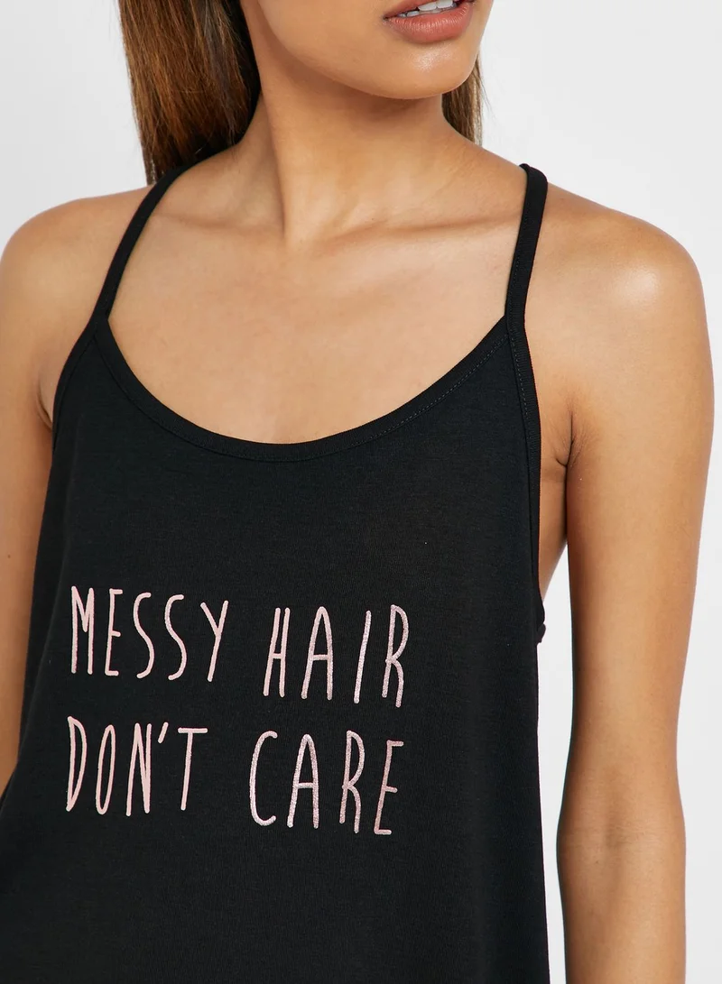Boux Avenue Slogan Strappy Night Dress