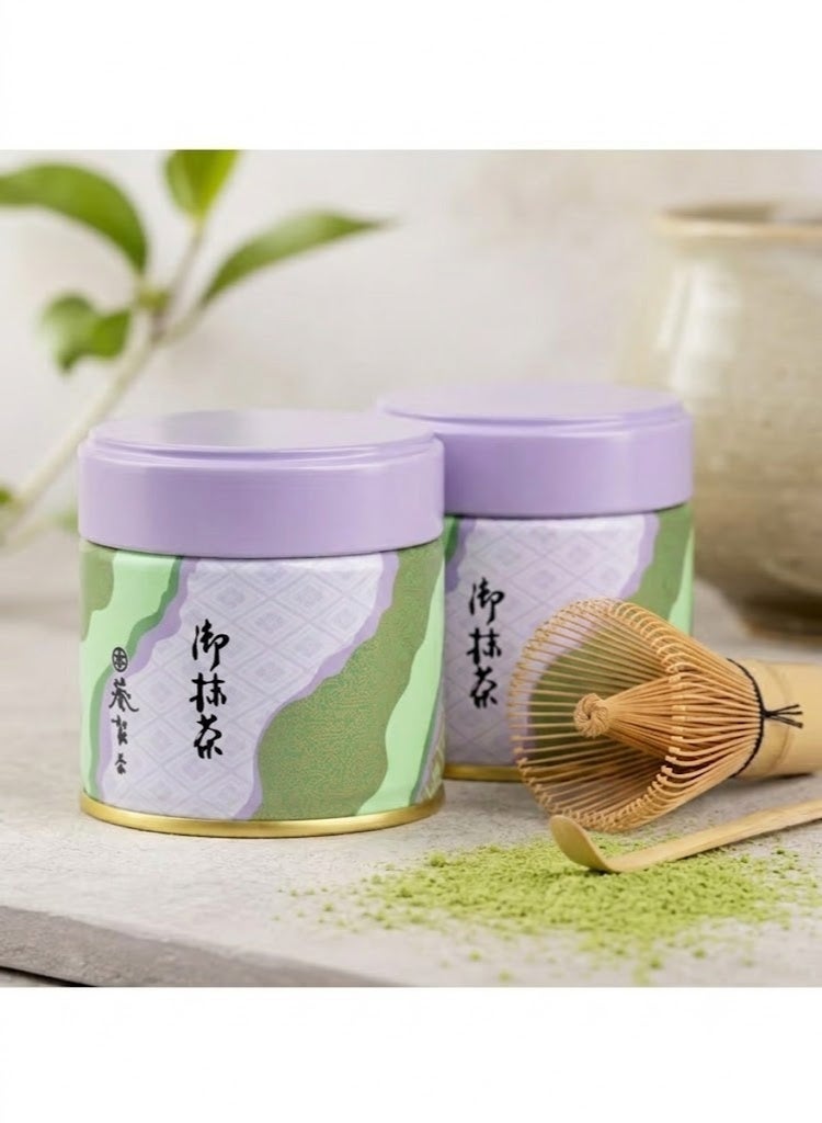 AOI Japanese Pure Matcha Powder 30g x 2 + Bamboo Matcha Whisk Set 2 Pieces | Japanese Matcha Preparation Bundle - Image 3