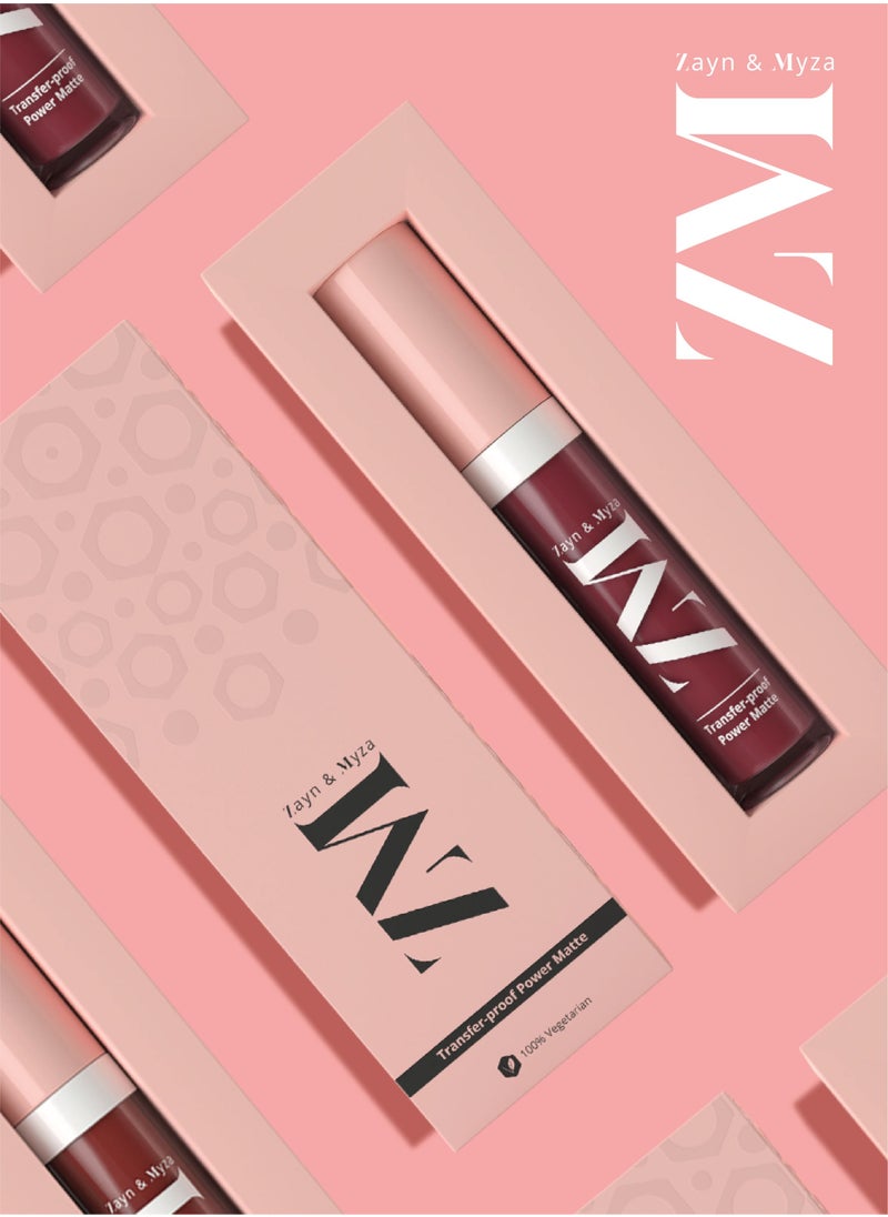 ZM Zayn & Myza - Transfer-Proof Power Matte Lip Colour, Mystic Mauve - Image 1