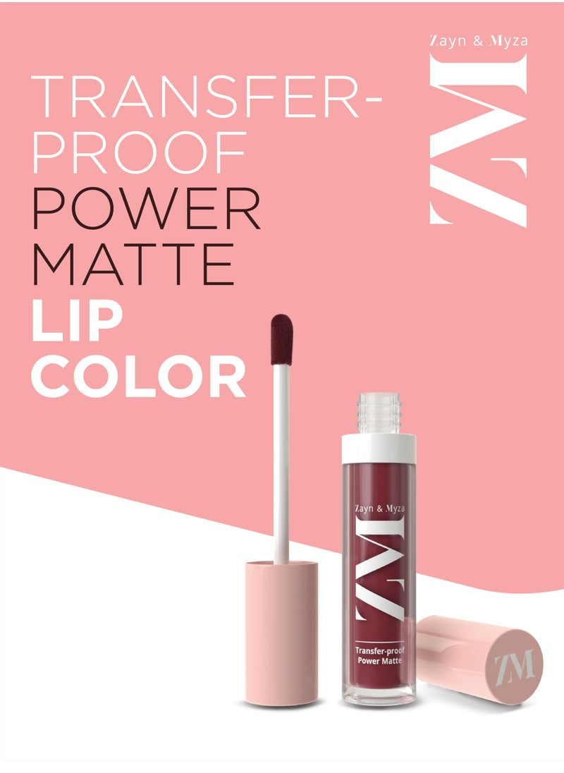 ZM Zayn & Myza - Transfer-Proof Power Matte Lip Colour, Mystic Mauve - Image 1