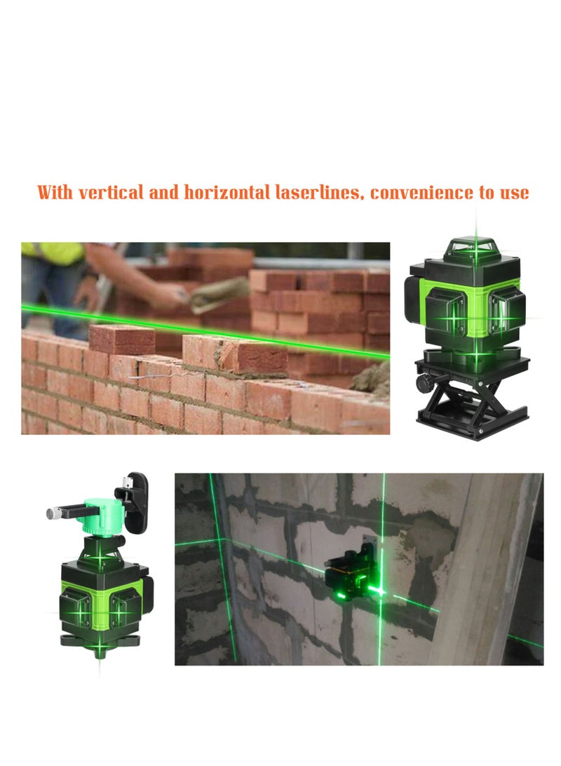 Kiboule Multifunctional 4D 16 Lines Laser Level 3° Self-leveling Machine USB Rechargeable Lithium Battery Leveling Tool with Vertical Horizontal Tilt Lines - Image 4