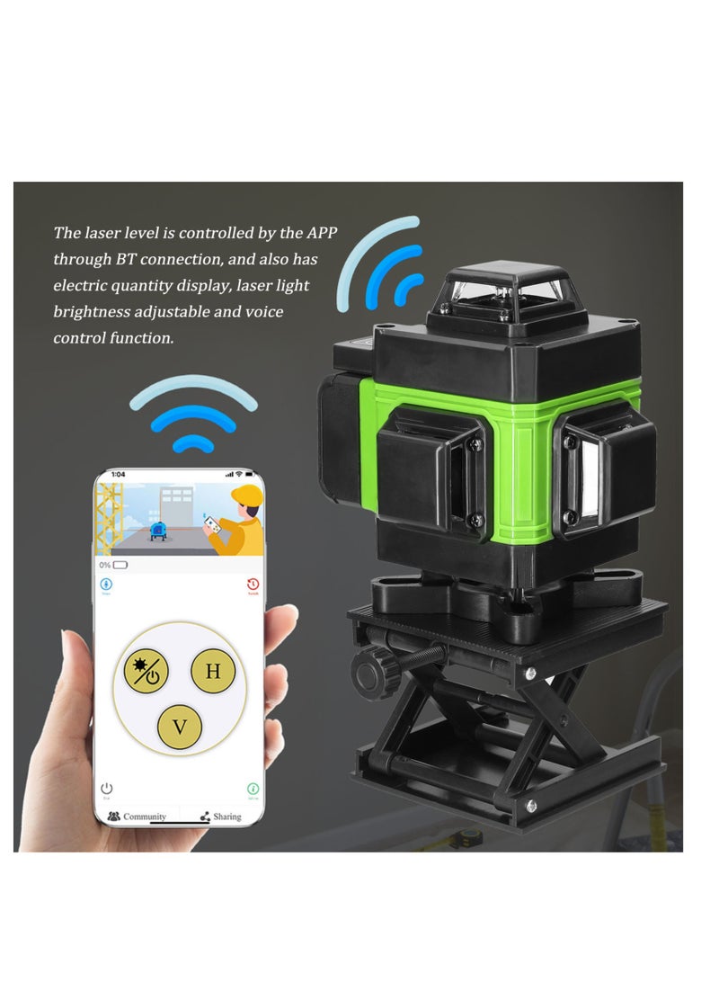 Kiboule Multifunctional 4D 16 Lines Laser Level 3° Self-leveling Machine USB Rechargeable Lithium Battery Leveling Tool with Vertical Horizontal Tilt Lines - Image 5