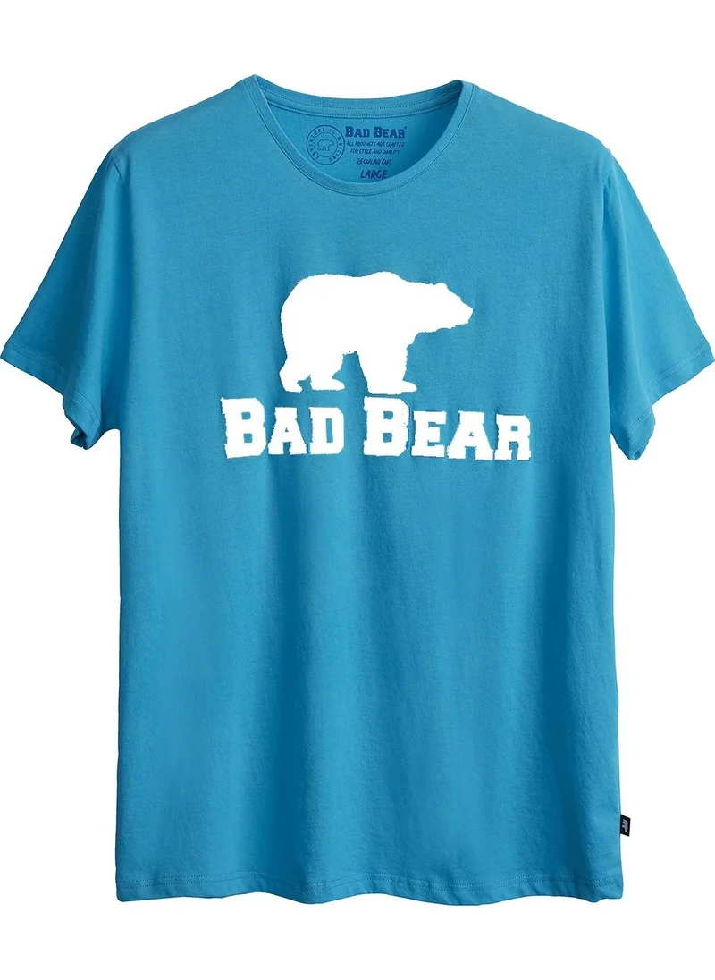 باد بير Crew Neck Blue Men's T-Shirt