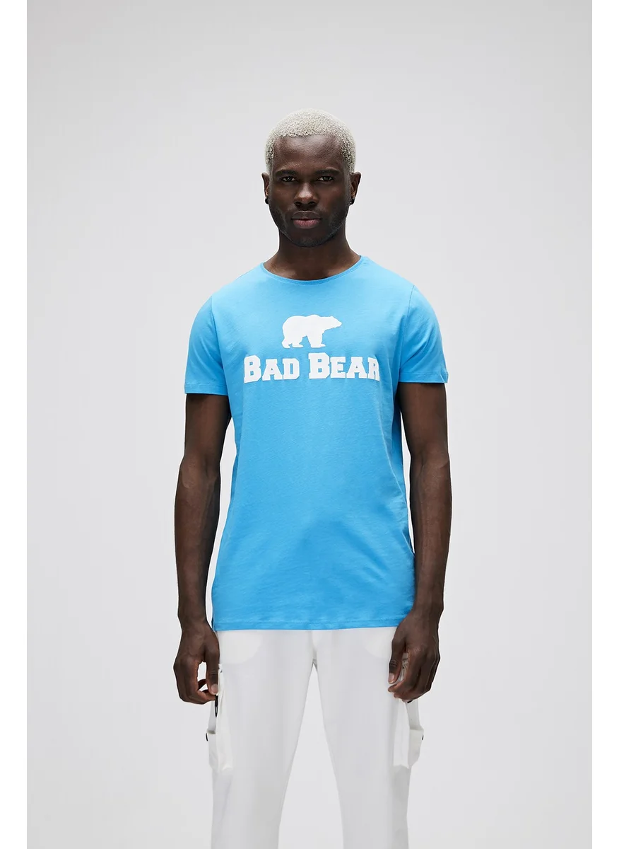 باد بير Crew Neck Blue Men's T-Shirt